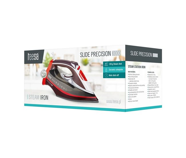 Ferro de Vapor Slide Precision 3000 Preto