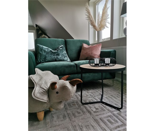 Beliani Mesa auxiliar MELODY 50x50 Castanho