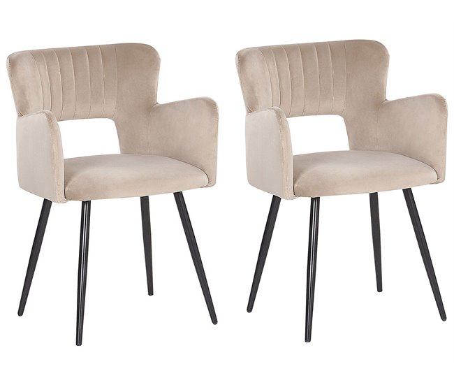 Beliani Silla de comedor SANILAC Azul Claro