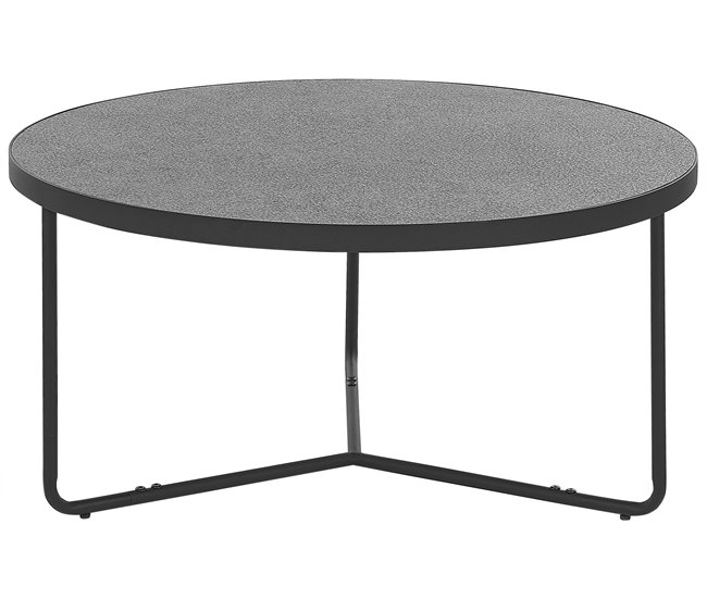 Beliani Mesa de centro MELODY 80x80 Cinza