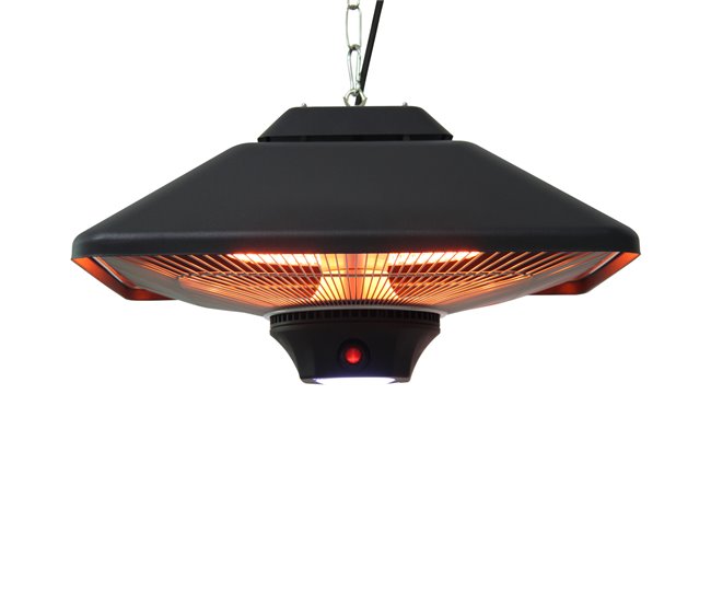 Aquecedor de Teto Ferro, alumínio e plástico Outsunny Preto