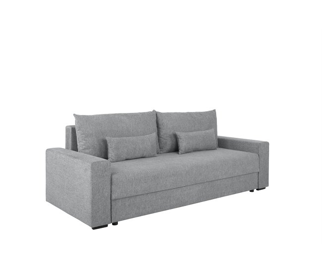 Sofá-cama PIA 3 lugares com arca cinzento Cinza