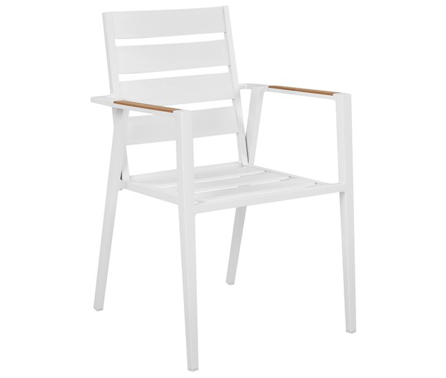 Beliani Cadeira de jardim TAVIANO Branco