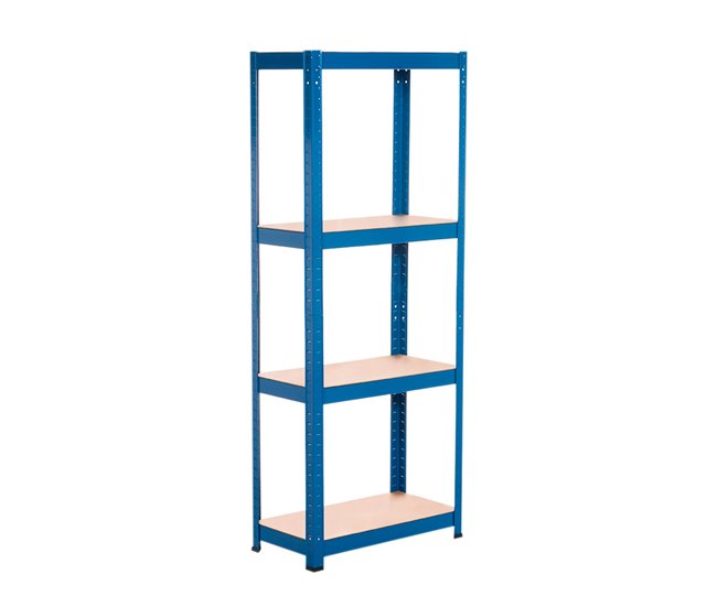 Pack 2 Prateleiras Metálicas com 4 Prateleiras Ajustáveis 60 Azul