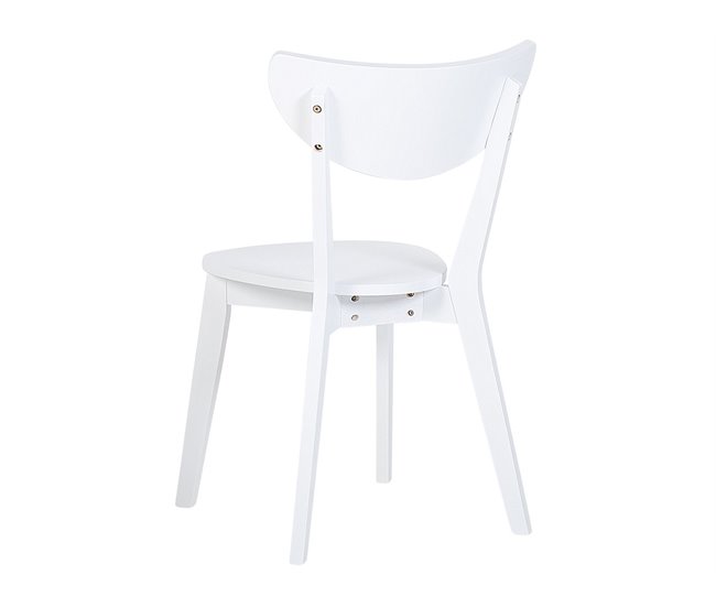 Beliani Conjunto de refeição ROXBY Branco