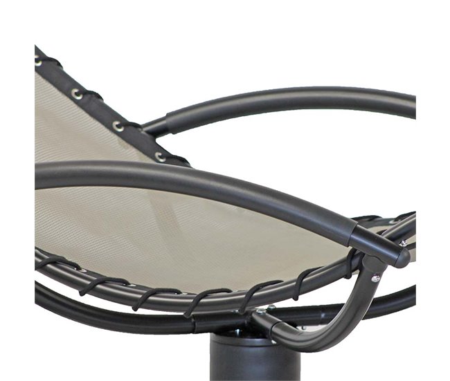 Espreguiçadeira elíptica twist para jardim Cru