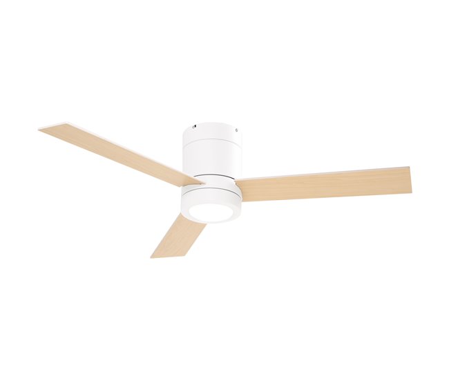 Ventoinha de Teto Metal, MDF e Vidro HOMCOM Branco