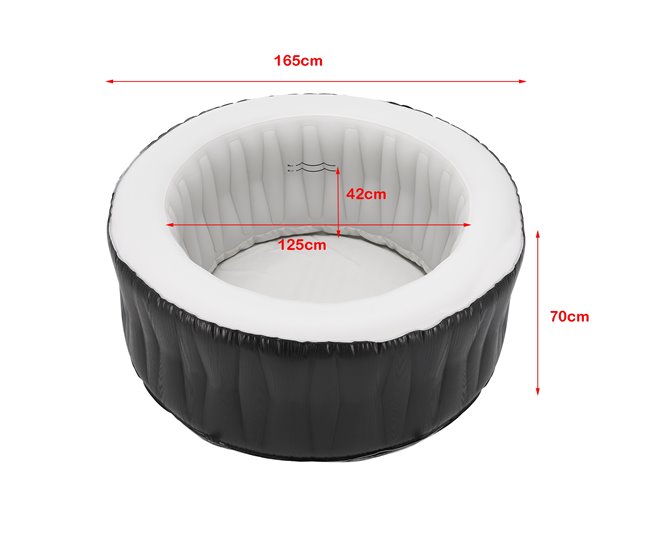 Banheira de hidromassagem insuflável Carbone 3 pessoas [pro.tec] Preto