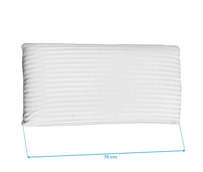 Travesseiro de látex perfurado com capa 70x35 Branco