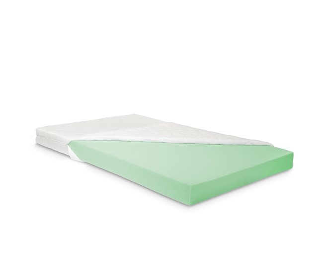 [Corium] Cama moderna em pele sintética Albacete - com colchão 189x210 Branco