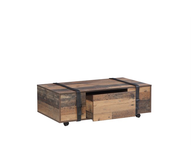 Mesa de centro NELLEKE vintage antigo Castanho