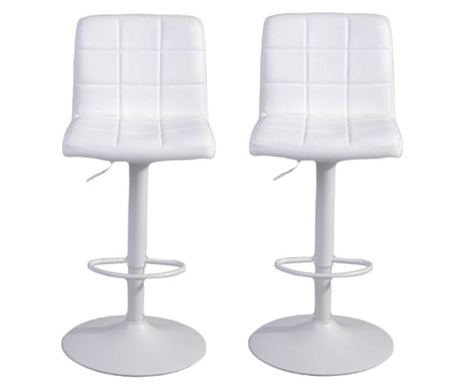 Conjunto de 2 bancos ajustáveis BENPHAN Branco