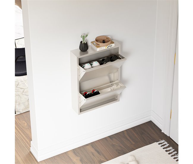 apateira Sokndal com 2 portas Branco/ Bege