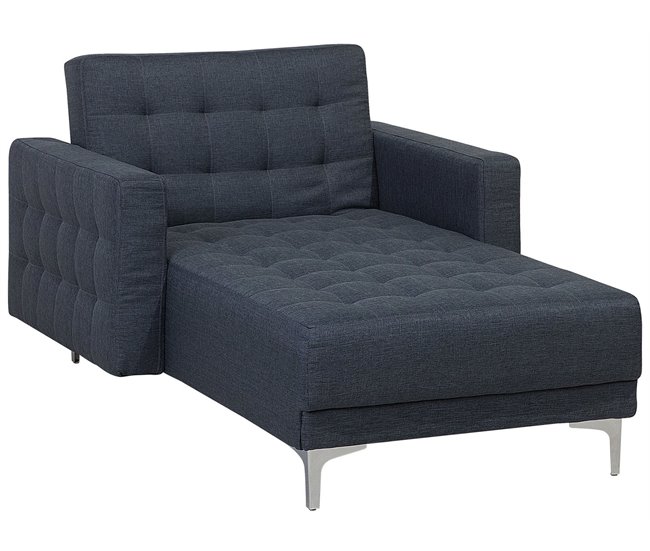 Beliani Chaise longue Poliéster ABERDEEN Castanho