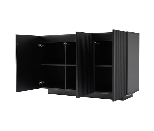 Aparador de mdf com 3 portas Preto