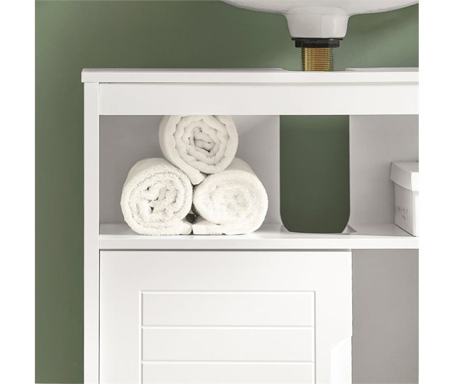 Armário debaixo do lavatório FRG128-SG SoBuy 60 Branco