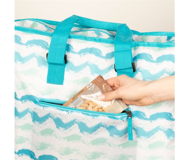 Aktive Bolsa térmica ondas 20L com alças e alça de ombro Azul