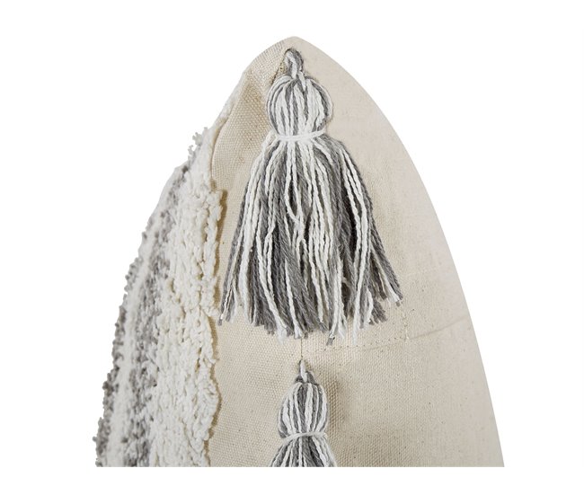 Beliani Almofada decorativa HELICONIA 45x45 Cinza