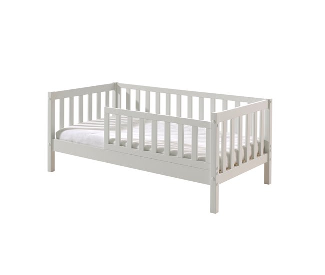 Cama Vipack Tod com estrado de ripas Branco