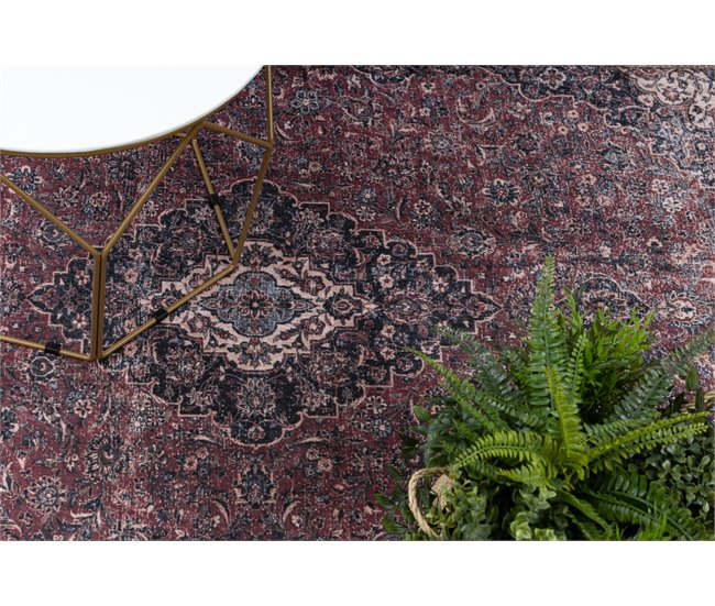 ANDRE 2288 Tapete oriental vintage antiderrapante bordô 80x150 GranÁ