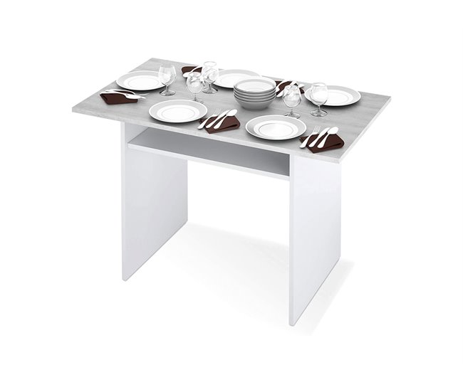 Mesa de cozinha extensível ANNA Cimento