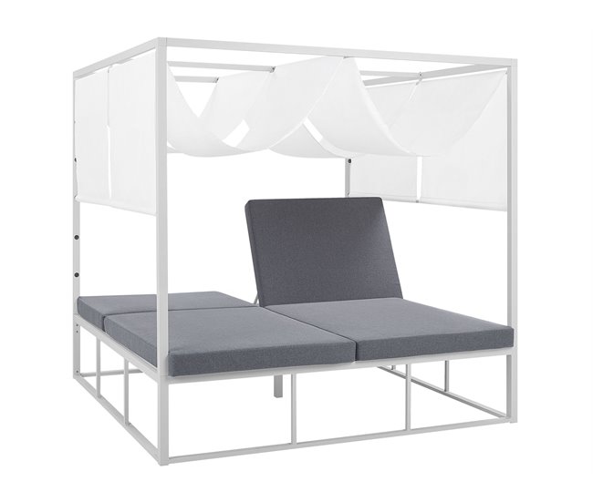 Beliani Cama de jardim PALLANZA Branco