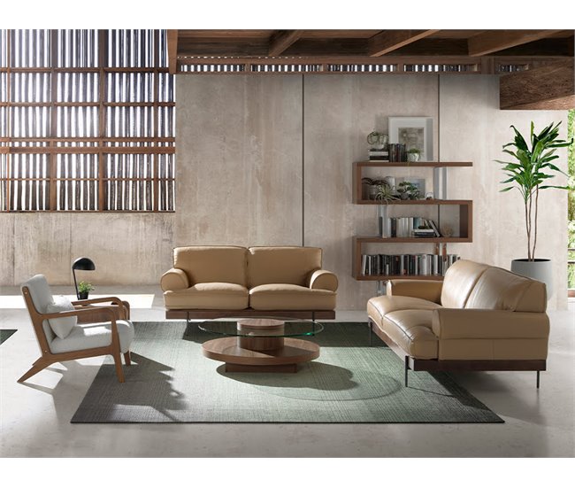 ANGEL CERDA Poltrona em tecido branco Nogal