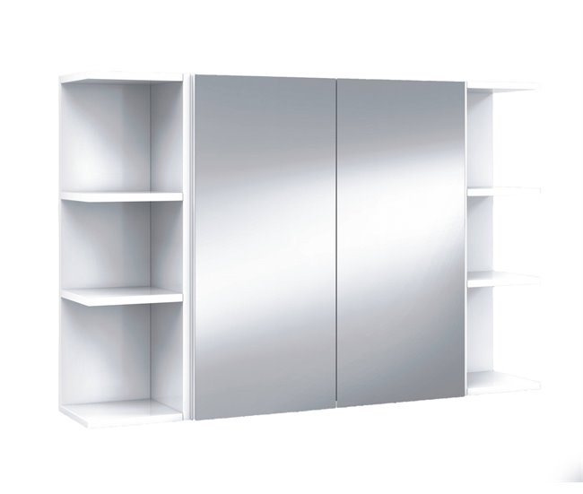 Armário de parede com efeito madeira 60 Branco Brillo
