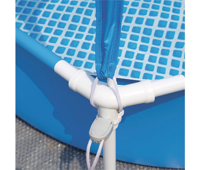 Piscina circular desmontável de 700 L c/toldo desmontável Canopy Metal Frame INTEX Azul