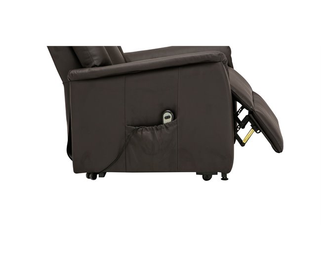 Poltrona relax elétrica pele sintética MAX Chocolate
