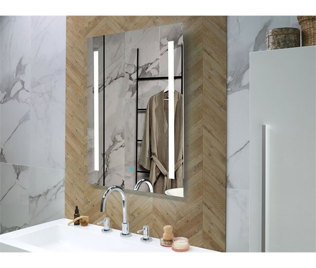 Beliani Espejo de baño MARTINET 60x4 Cinza