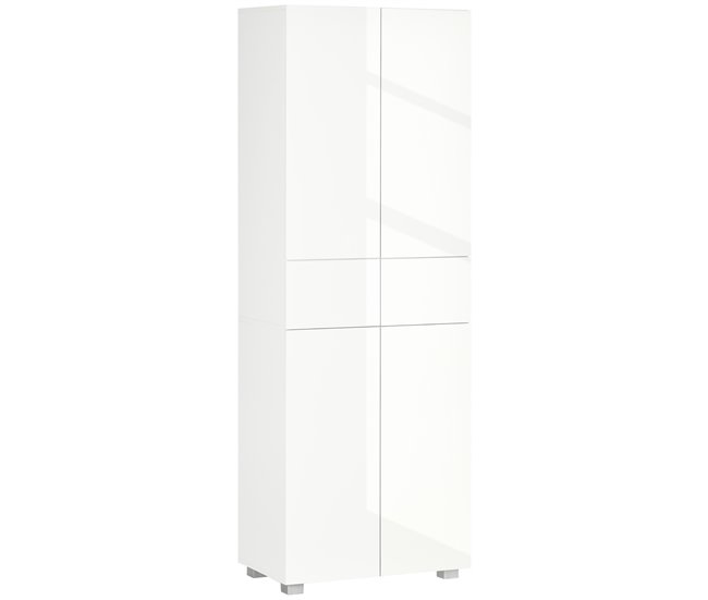 Armário de Cozinha MDF e Melamina de Madeira HOMCOM Branco