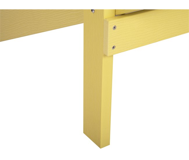 Beliani Cadeira de jardim ADIRONDACK Amarelo
