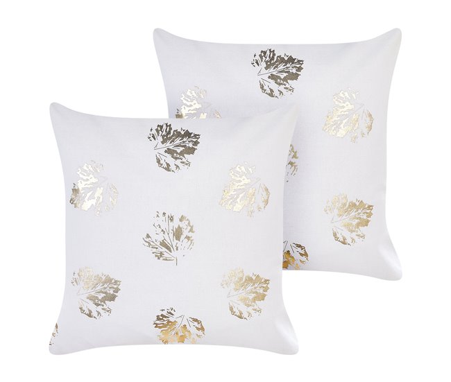 Beliani Almofada decorativa GOLDENROD 45x45 Branco
