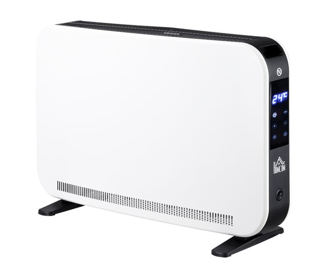 Aquecedor Elétrico Aço, Plástico HOMCOM Branco