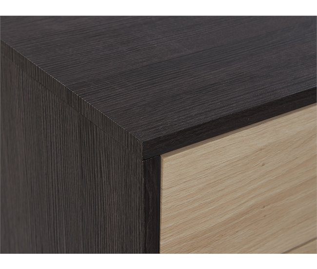 Beliani Mesa de TV MADERA 140 Castanho