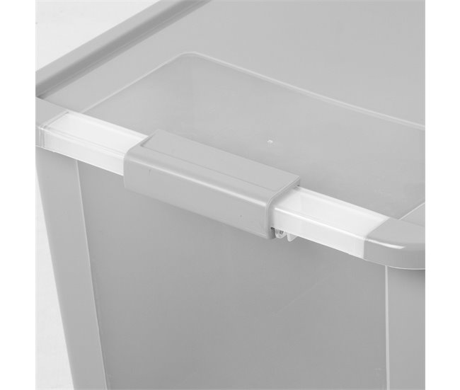 Curver Caixa de arrumação com tampa Bi-Box 26L Cinza