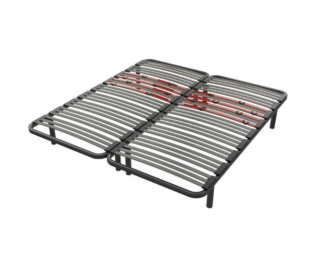 Base de cama em tubo multi-ripas XL mm ripas de faia 