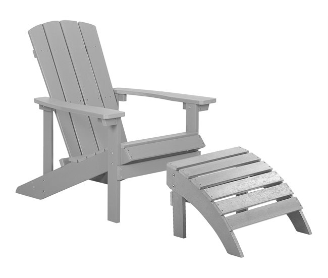 Beliani Silla de jardín ADIRONDACK Amarelo
