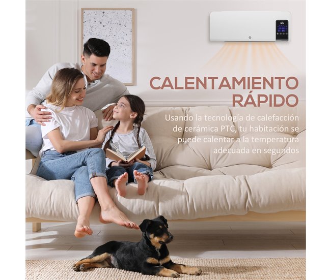 Aquecedor Elétrico ABS HOMCOM, casa - aquecimento e climatização Branco