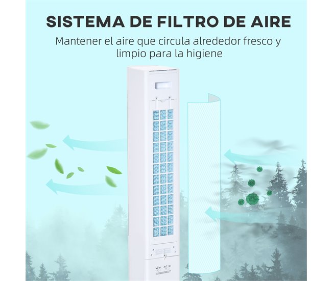Ventoinha de Torre ABS HOMCOM, casa - aquecimento e climatização Multicor