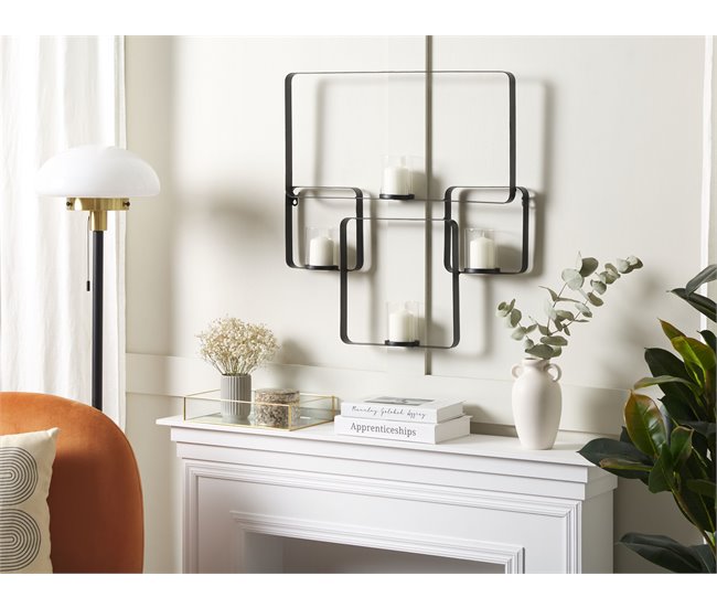 Beliani Candelabro PALAWAN Preto