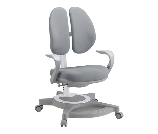 Cadeira de secretária para crianças Partille regulável [en.casa] Cinza