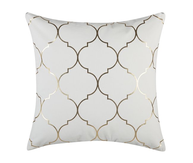 Beliani Cojín decorativo ALYSSUM 45x45 Branco/ Bege
