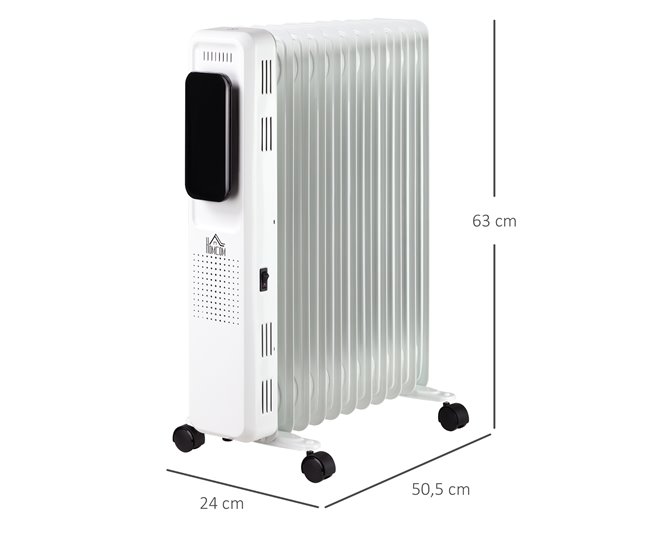 Aquecedor a Óleo HOMCOM 820-275V90 Branco