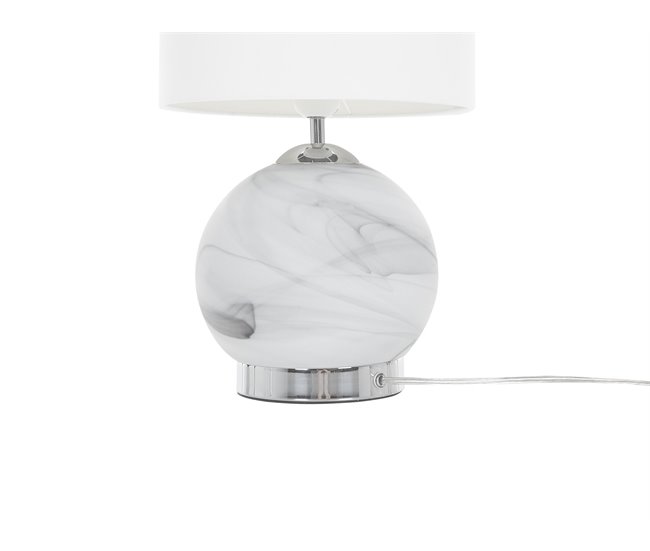 Beliani Candeeiro de mesa UELE Branco