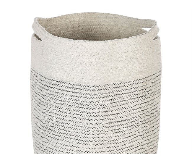 Beliani Armário pequeno para casa de banho ARRAH Branco/ Bege