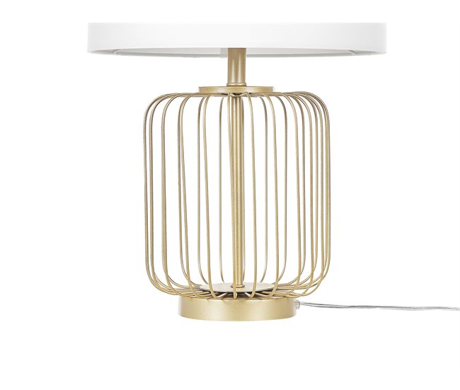Beliani Lámpara de mesa THOUET Dourado