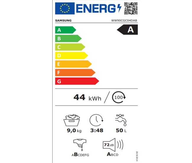 Máquina de lavar roupa SAMSUNG WW90CGC04DABEC 9kg 1400rpm classe A Preto