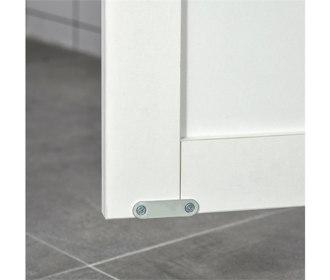 Armário Casa de Banho Melamina de Madeira HOMCOM Branco